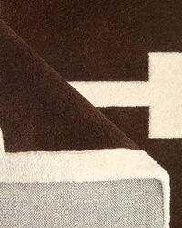 Block Rug 180x270 cm Brown/White