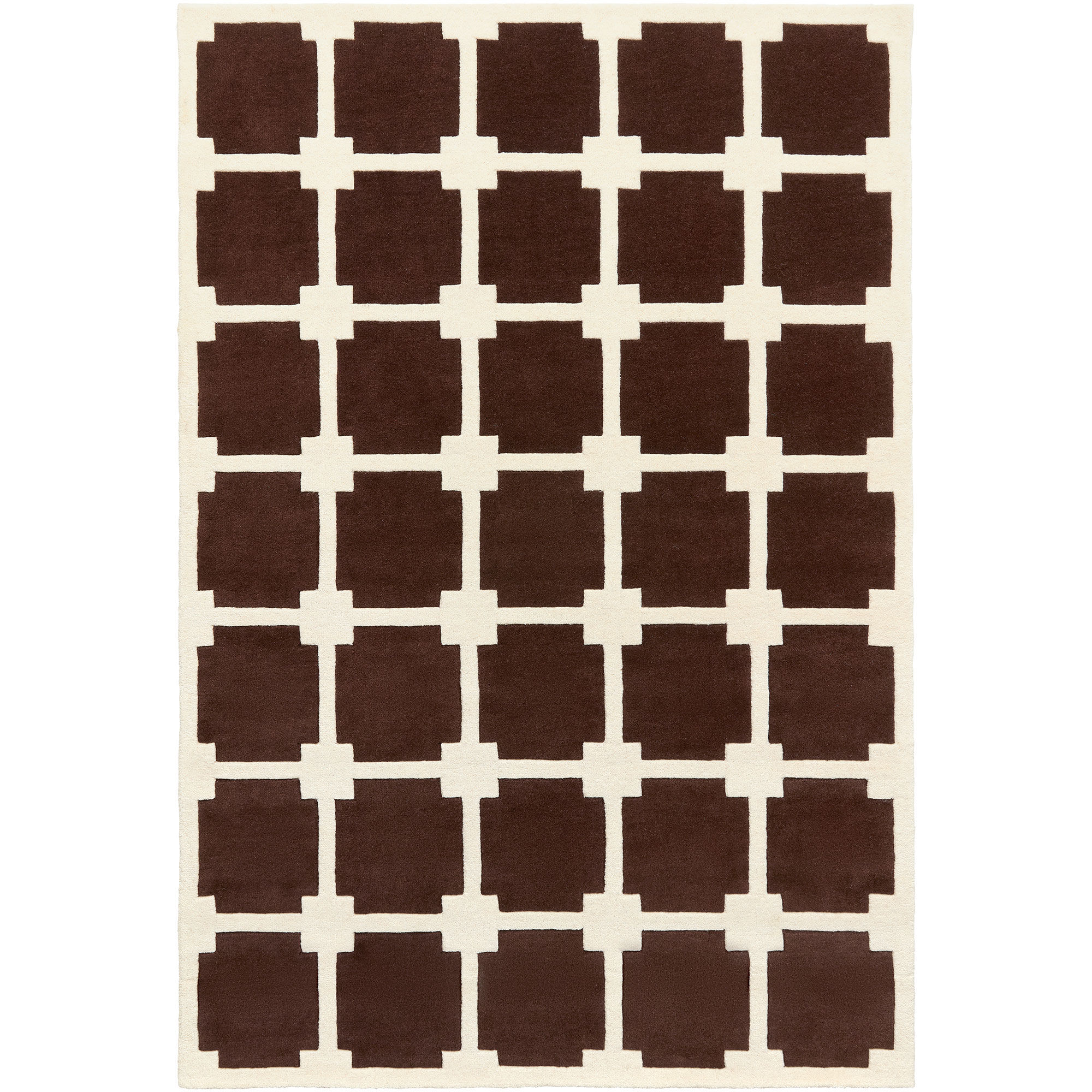 Block Tapis 250x350 cm Marron/Blanc