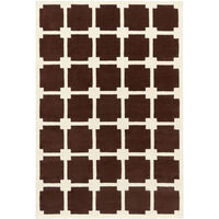 Block Rug 250x350 cm Brown/White