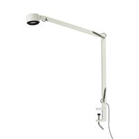 W127 Winkel Bordlampe Med Klemme Hvid