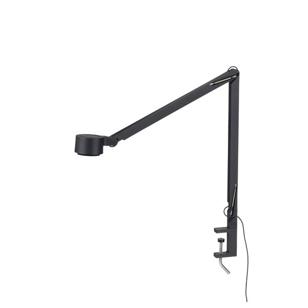 W127 Winkel Bordlampe Med Klemme Sort