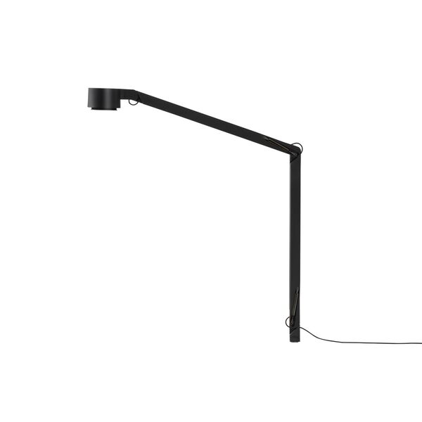 W127 Winkel Bordlampe Med Pin Sort