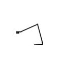 W227 Winkel Alu Bordlampe Jet Black