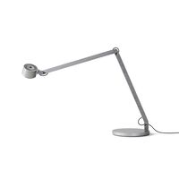 W227 Winkel Alu Bordlampe Raw Tumbled
