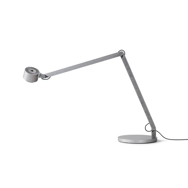 W227 Winkel Alu Bordlampe Raw Tumbled
