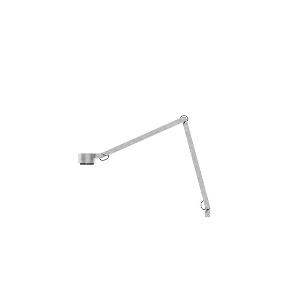 W227 Winkel Alu Bordlampe Med Pin Raw Tumbled