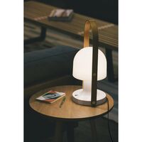 Lámpara de Mesa FollowMe Plus Blanco/Madera de Roble