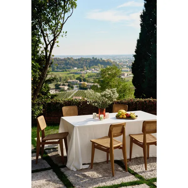 C-Chair Garden Chair French Cane/Natural Teak