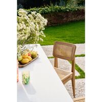 C-Chair Garden Chair French Cane/Natural Teak