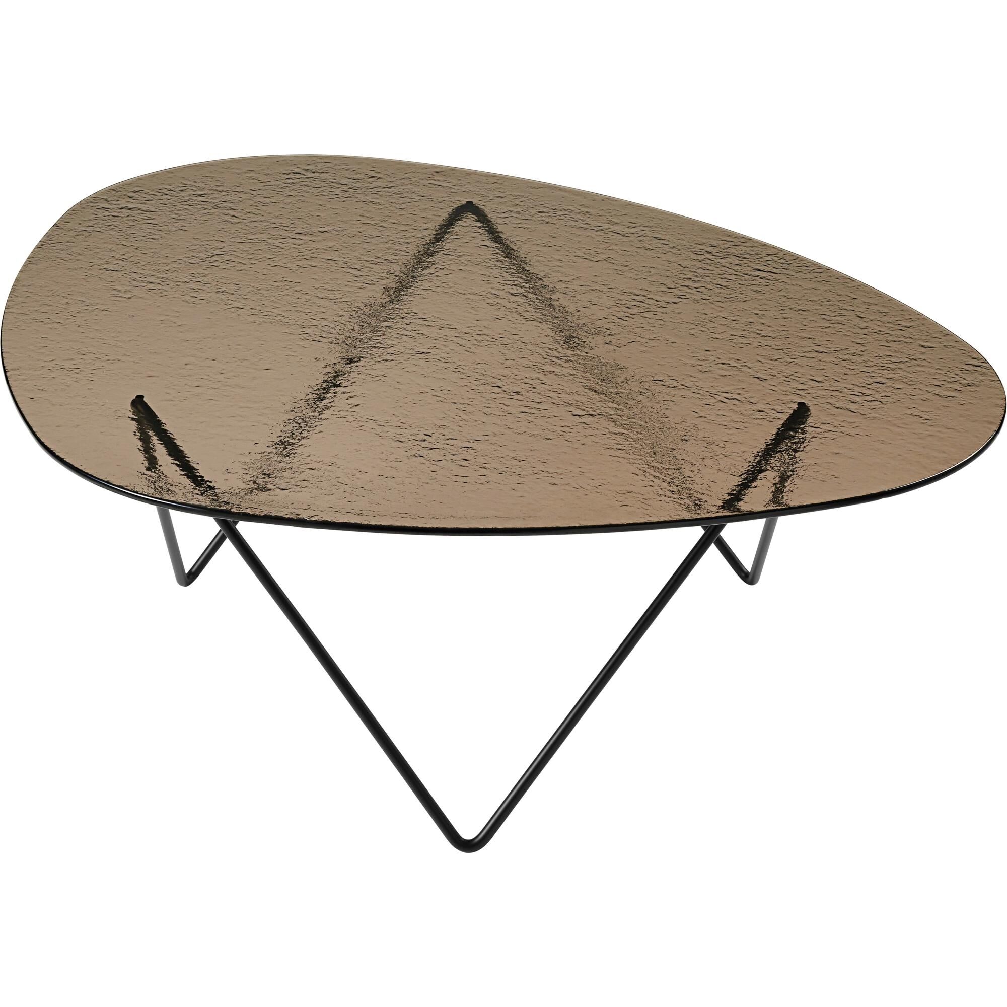 Pedrera Sofabord Black Semi Matt/Bronze/Glas