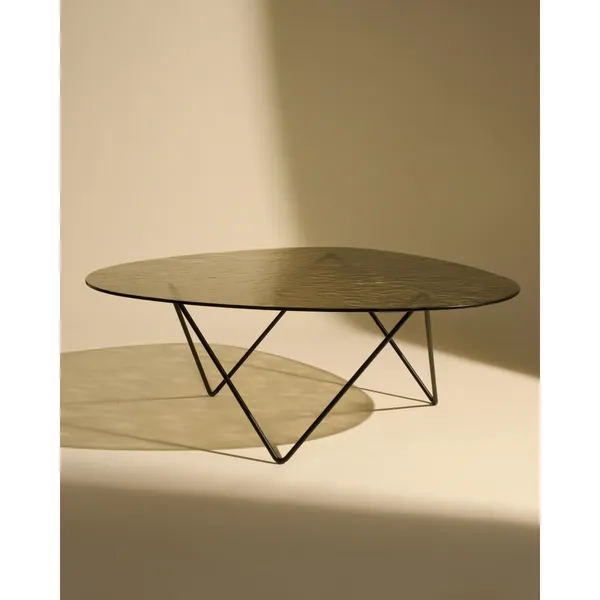 Pedrera Couchtisch Schwarz Halbmatt/ Bronze/ Glas