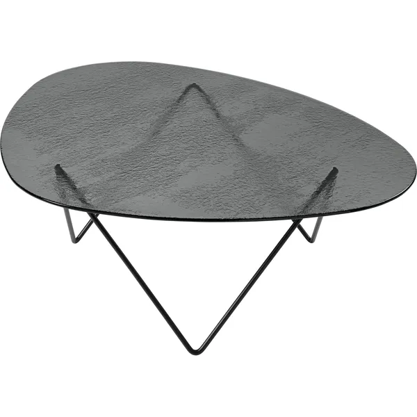 Pedrera Coffee Table Black Semi Matt/Smoke/Glass