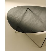 Pedrera Coffee Table Black Semi Matt/Smoke/Glass