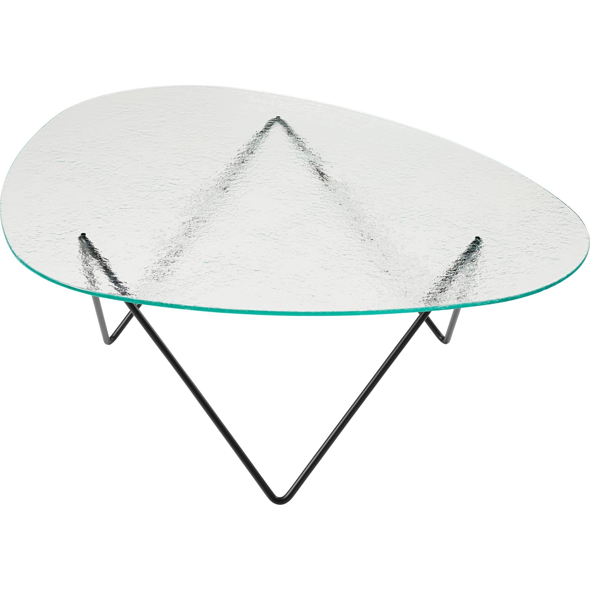 Table Basse Pedrera Noir Semi-mat/ Transparent/verre