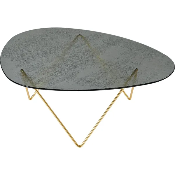 Pedrera Coffee Table Brass Semi Matt/Smoke/Glass
