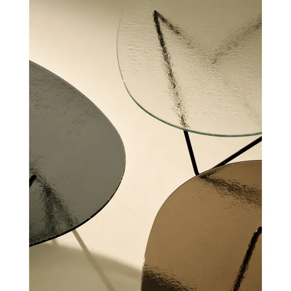 Pedrera Coffee Table Brass Semi Matt/Smoke/Glass