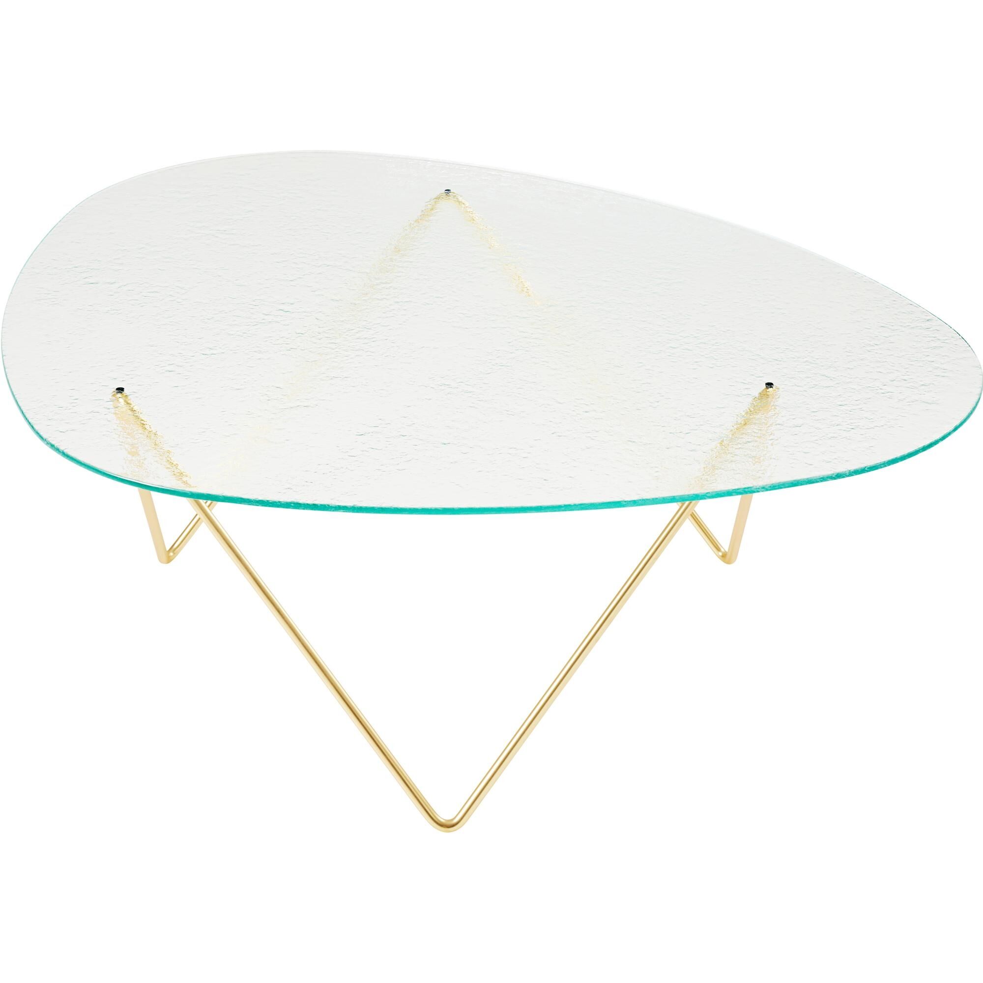 Pedrera Sofabord Brass Semi Matt/Transparent/Glas