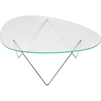 Pedrera Couchtisch Chrom/ Transparent/ Glas
