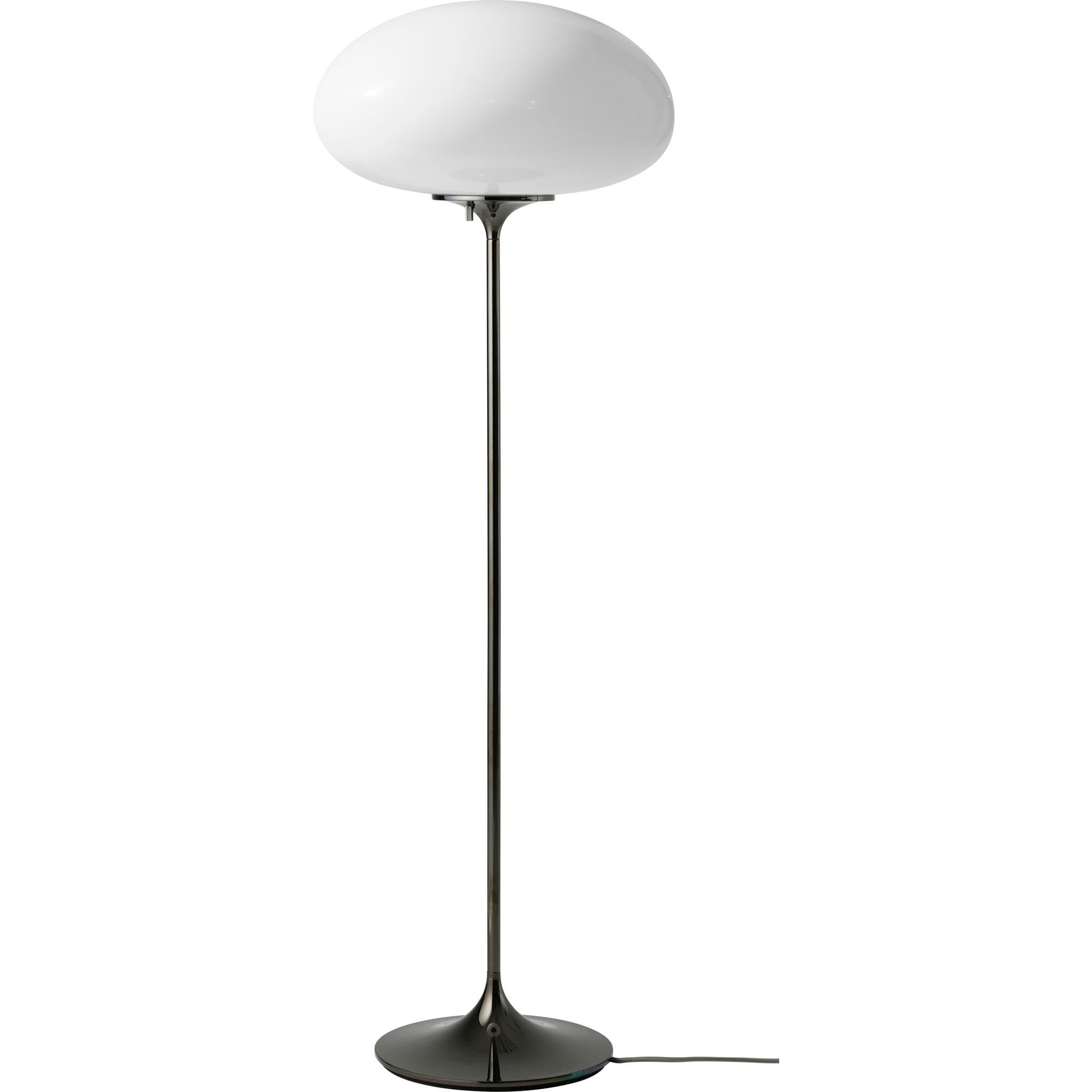 Lampadaire Stemlite H110 Chrome noir/ Opale