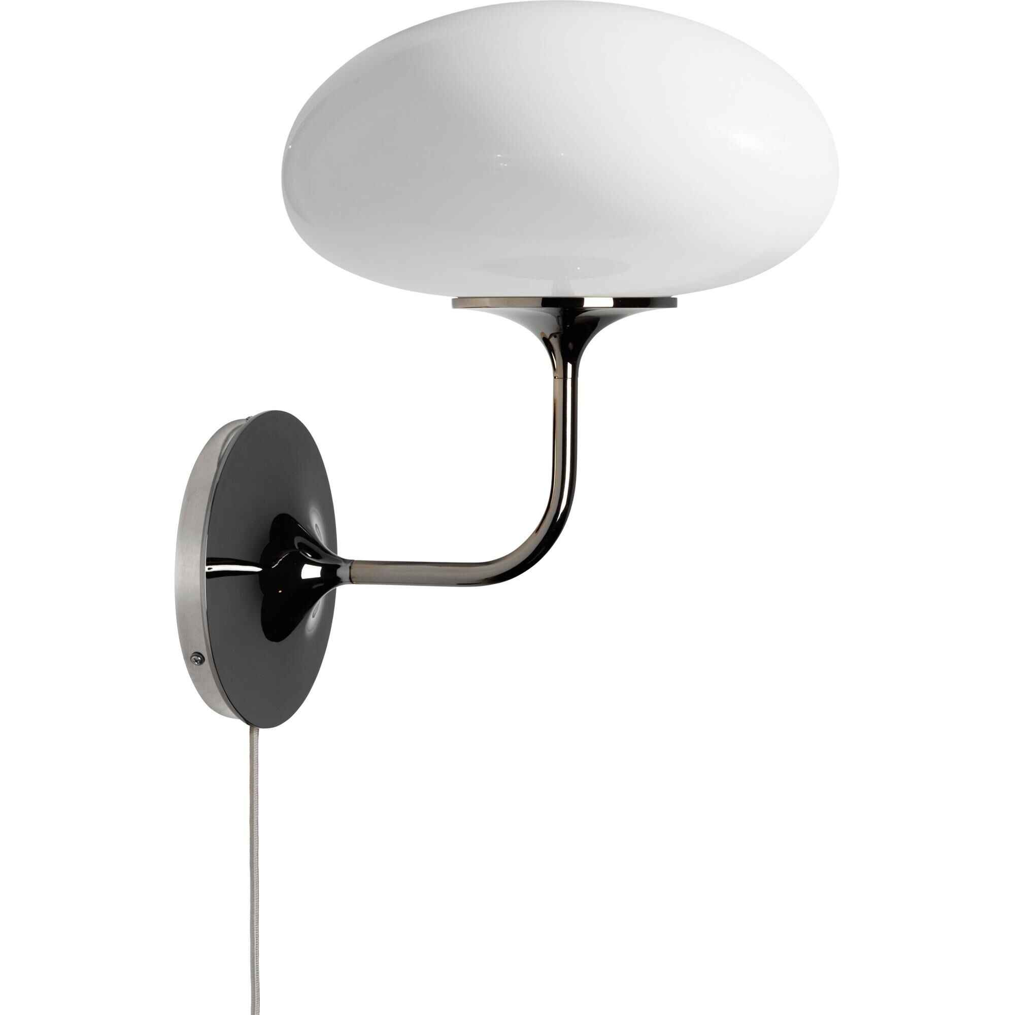 Applique Murale Stemlite Chrome Noir/ Opale