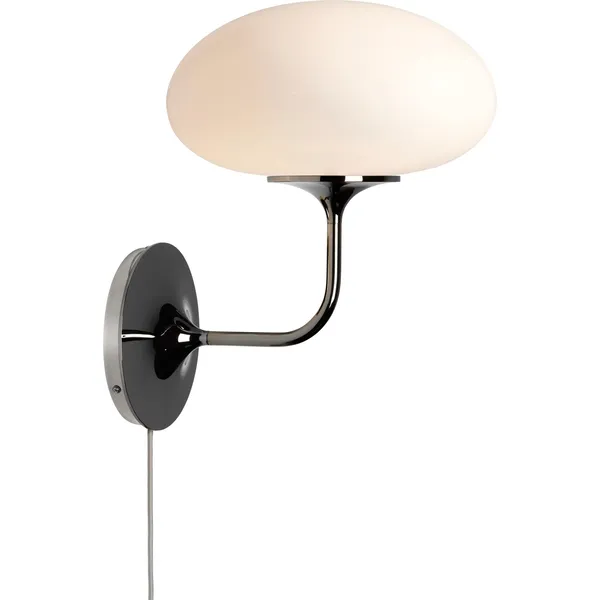 Stemlite Wall Lamp Black Chrome/Opal