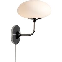 Stemlite Wall Lamp Black Chrome/Opal