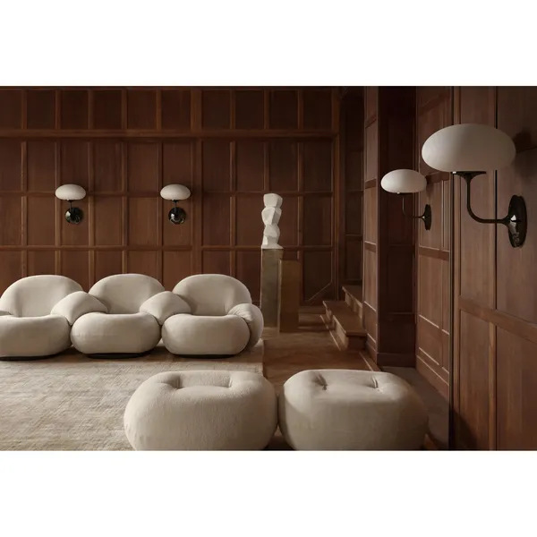 Stemlite Wall Lamp Black Chrome/Opal