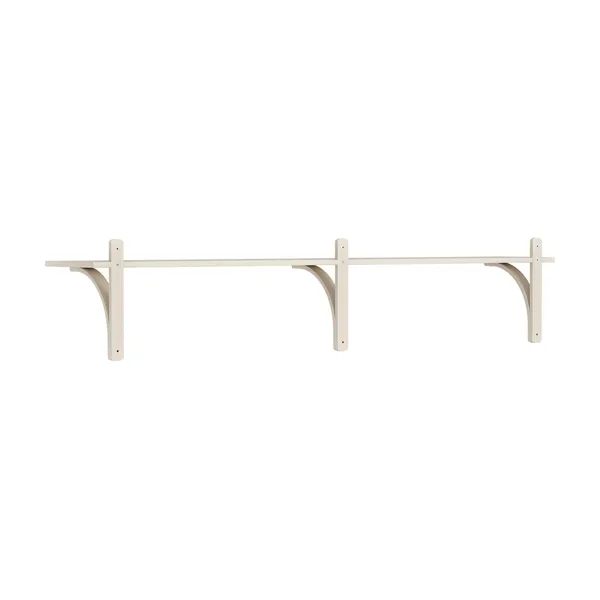 Levi 180 Shelf Small Aluminum/White Pigmented Ash
