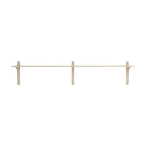 Levi 180 Shelf Small Brass/ White Pigmented Oak