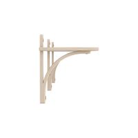 Levi 180 Shelf Small Brass/ White Pigmented Oak