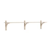 Levi 180 Shelf Small Brass/ White Pigmented Oak