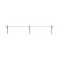 Levi 180 Shelf Small Aluminum/ White Pigmented Oak