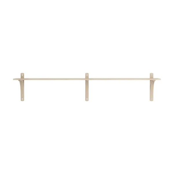 Levi 180 Shelf Small Aluminum/ White Pigmented Oak