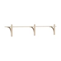 Levi 180 Shelf Small Aluminum/ White Pigmented Oak
