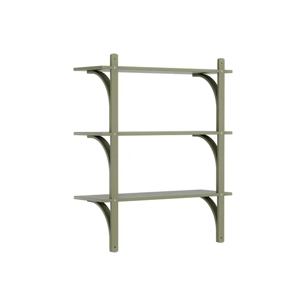 Levi 90 Shelf Medium Brass/ Moss Green/Ash