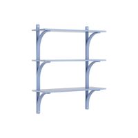 Levi 90 Shelf Medium Aluminum/ Blue/Ash