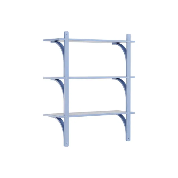Levi 90 Shelf Medium Aluminum/ Blue/Ash