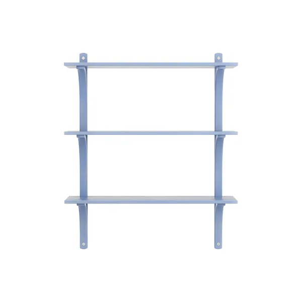 Levi 90 Shelf Medium Aluminum/ Blue/Ash