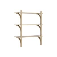 Levi 90 Shelf Medium Aluminum/Oak