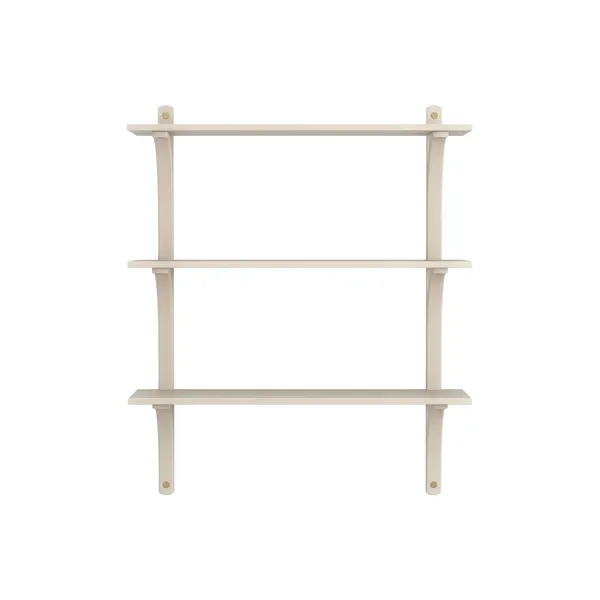 Levi 90 Shelf Medium Brass/ White Pigmented Ash