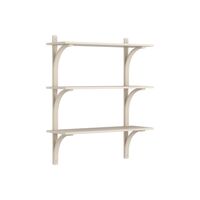 Levi 90 Shelf Medium Aluminum/White Pigmented Ash