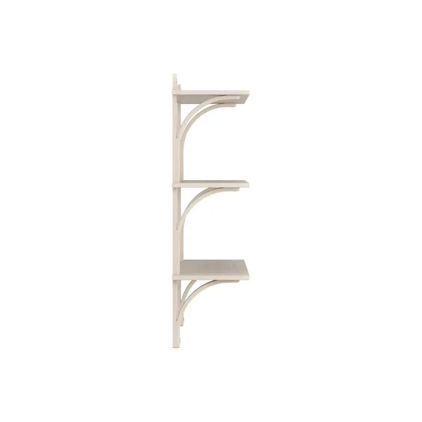 Levi 90 Shelf Medium Aluminum/White Pigmented Ash