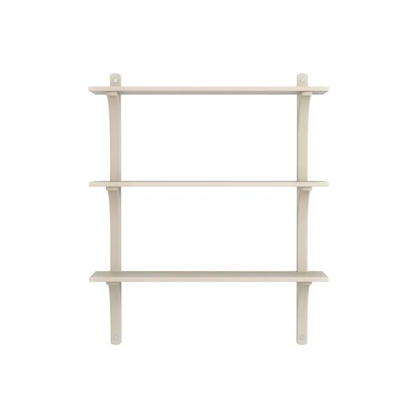 Levi 90 Shelf Medium Aluminum/White Pigmented Ash