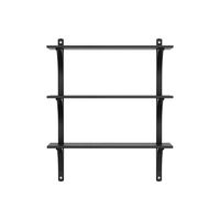 Levi 90 Hylle Medium Aluminium/ Sort Ask