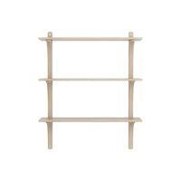 Levi 90 Shelf Medium Aluminum/White Pigmented Oak