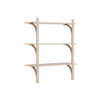 Levi 90 Shelf Medium Aluminum/White Pigmented Oak