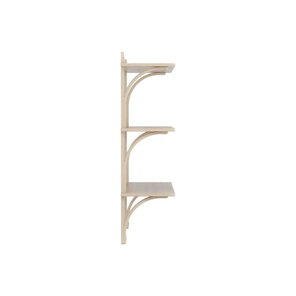 Levi 90 Shelf Medium Aluminum/White Pigmented Oak