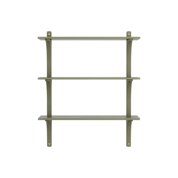 Levi 90 Shelf Medium Aluminum/Moss Green/ Ash