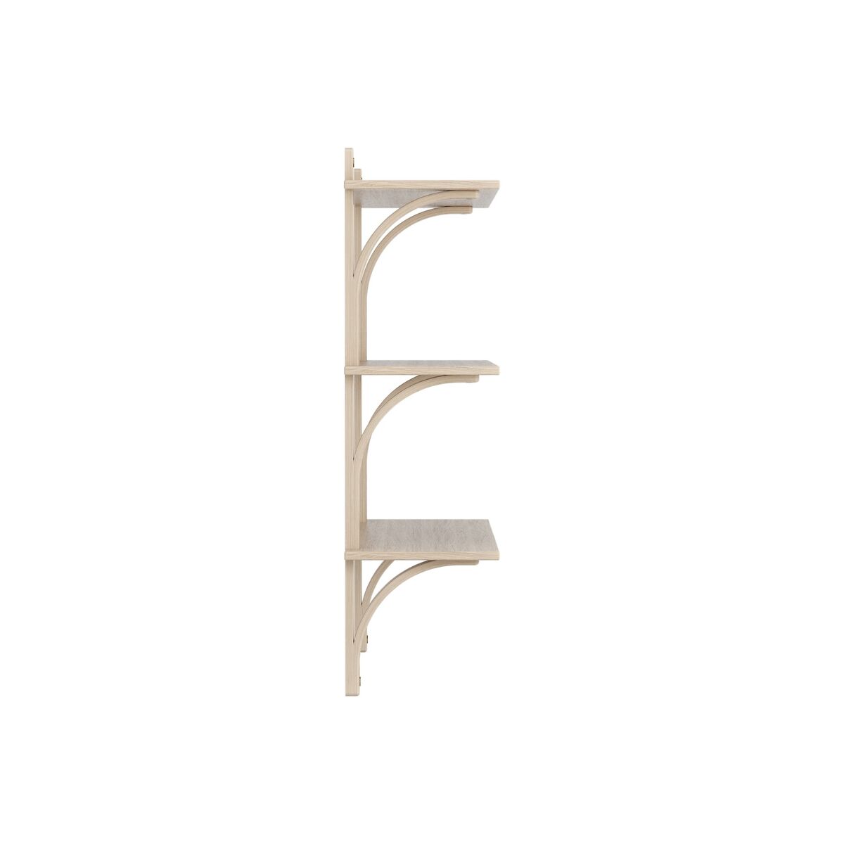 Levi 90 Shelf Medium Brass/ White Pigmented Oak