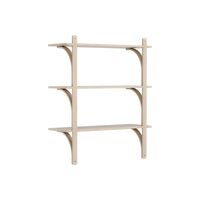 Levi 90 Shelf Medium Brass/ White Pigmented Oak